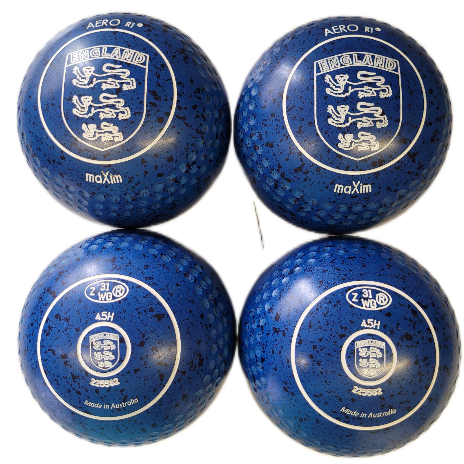 Aero Maxim size 4.5H Blue (England Bowl) Dentation grip