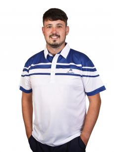 Henselite Style 22 Polo shirt white-royal blue