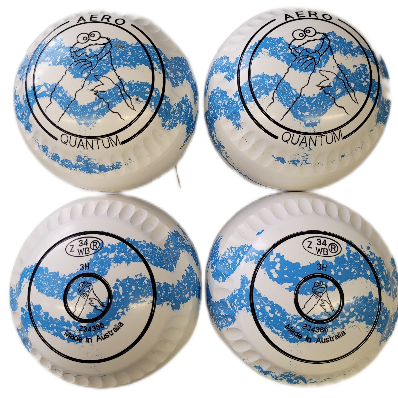 Aero Quantum size 3H Swirl White/Blue (Aer Enhanced Grip)