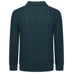 Crew Clothing Company Cable Knit Button Neck Jumper