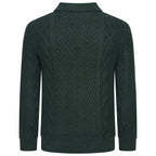 Crew Clothing Company Cable Knit Button Neck Jumper