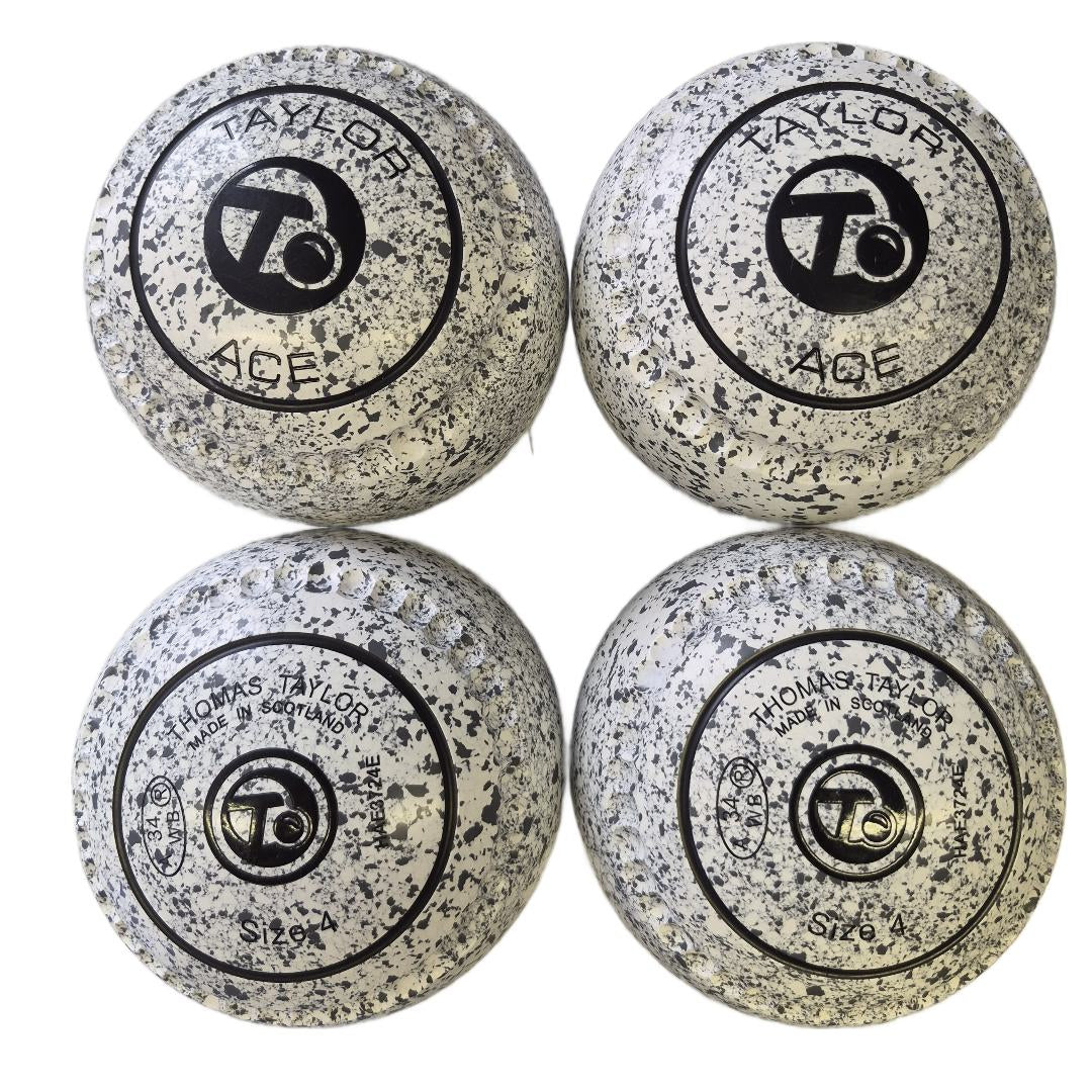 Taylor Ace Bowls White-Steel size 4H extreme grip