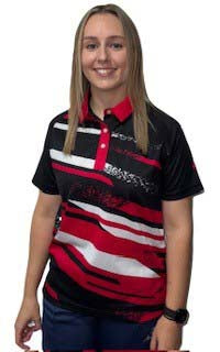 Bowls World product image of Henselite Limited Edition Black/White/Red Blouse