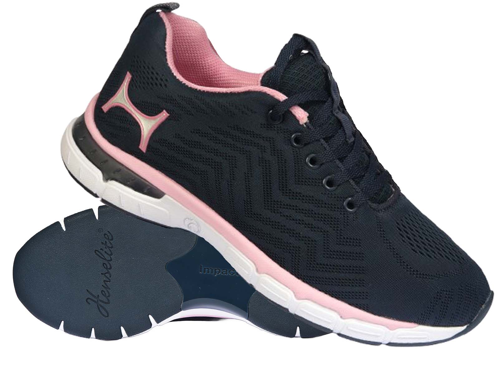 Bowls World product image of Henselite Impact Womens Bowls Shoe  Womens Bowls Shoe  L510 Dark Navy/Pink