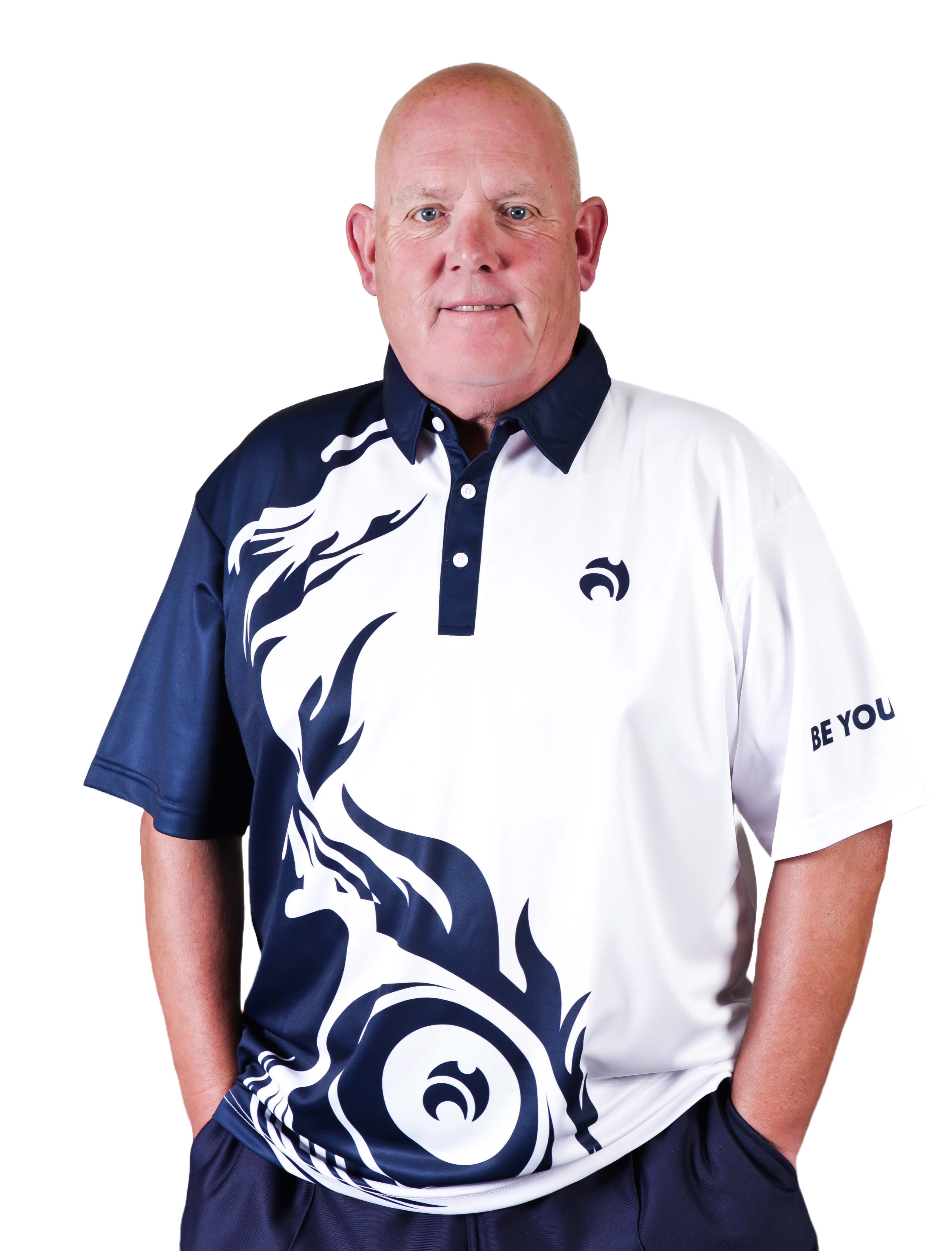 Bowls World product image of Henselite Style 25 Polo Shirt White-Navy