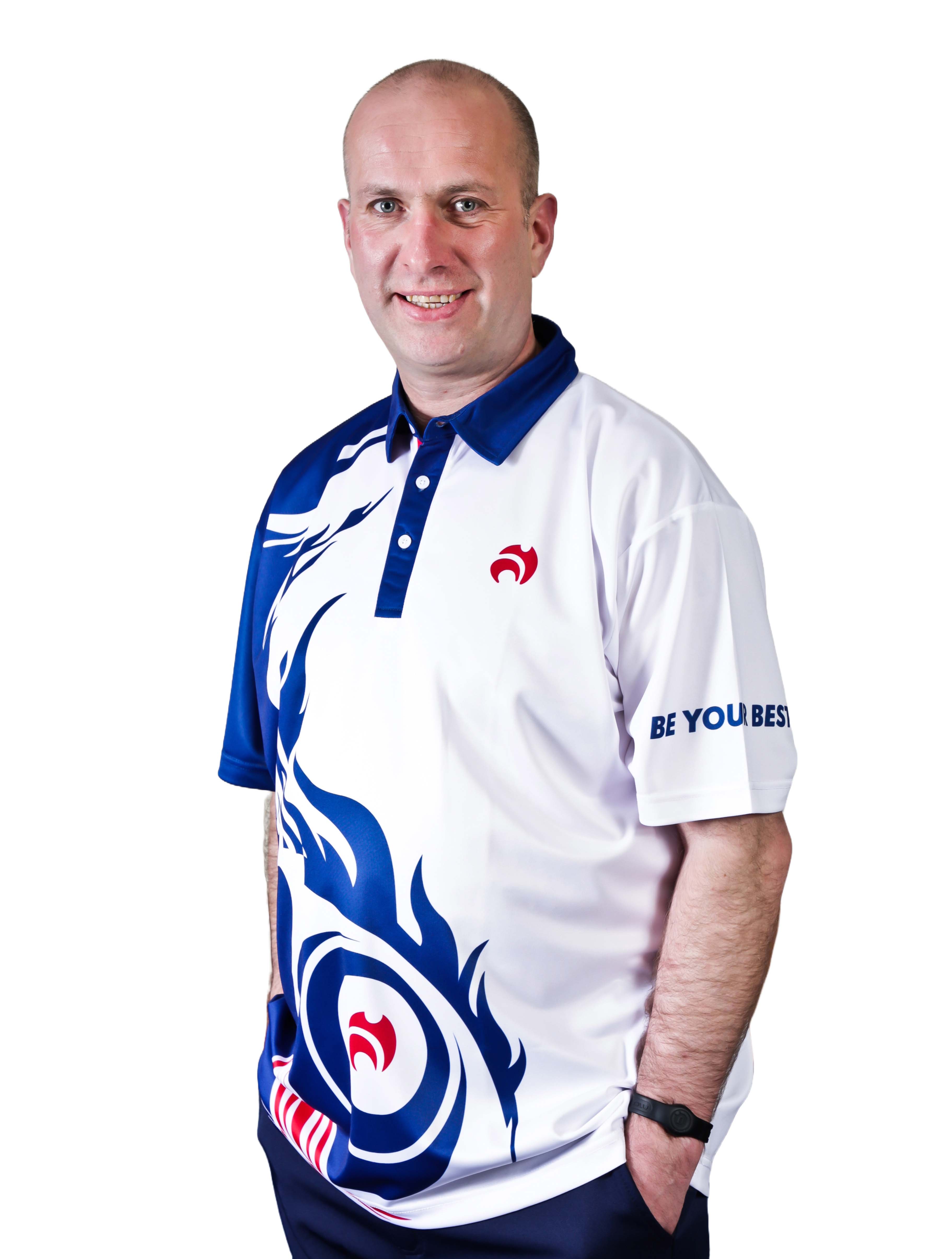 Bowls World product image of Henselite Style 25 Polo Shirt White-Royal-Red
