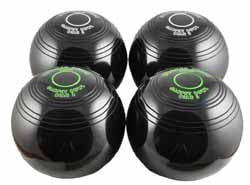 Bowls World product image of Drakes Pride Carpet Bowls Black/Brown (Full set of 16)