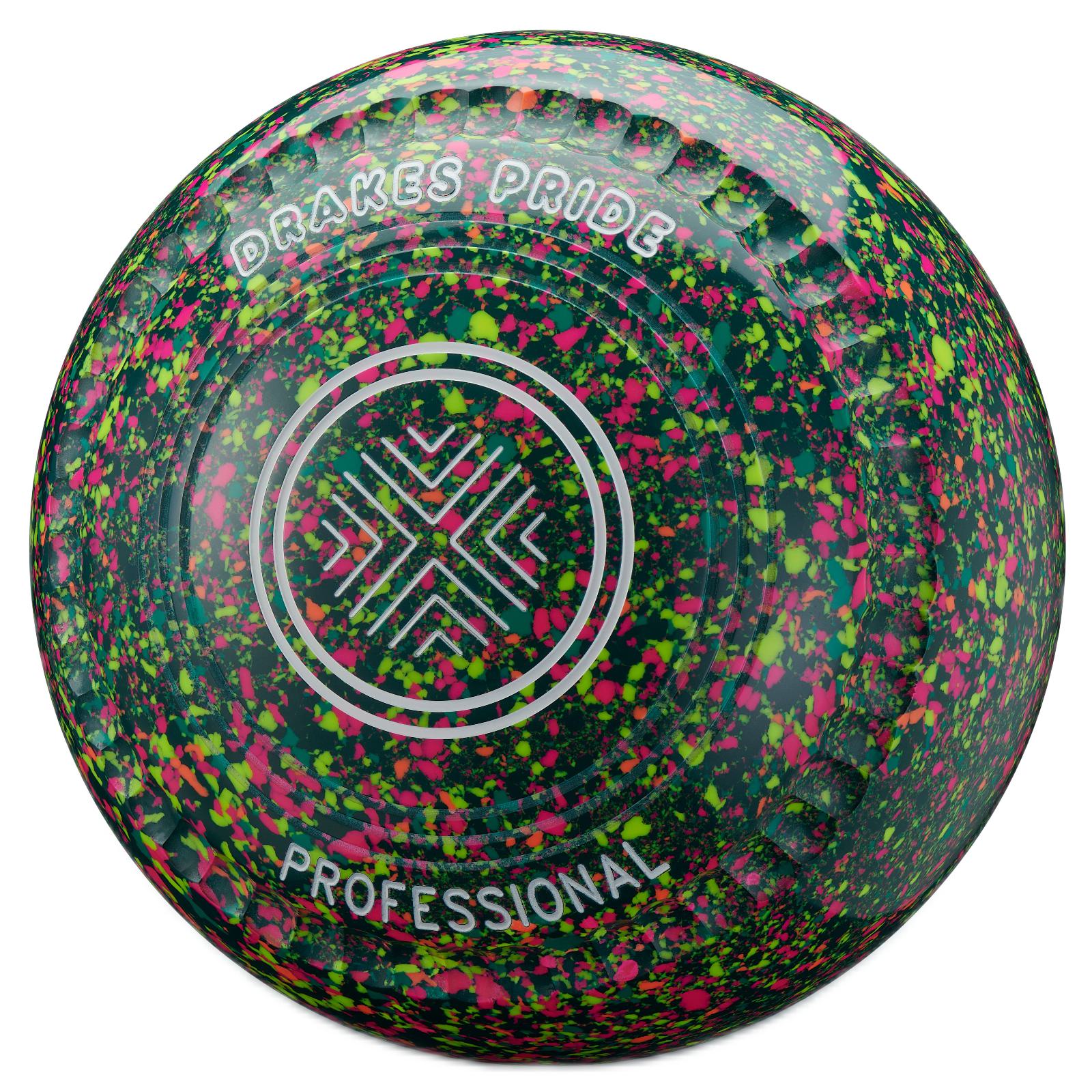 Bowls World product image of Drakes Pride fluorescent Green/Green Harlequin