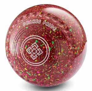 Bowls World product image of Drakes Pride fluorescent Maroon Harlequin