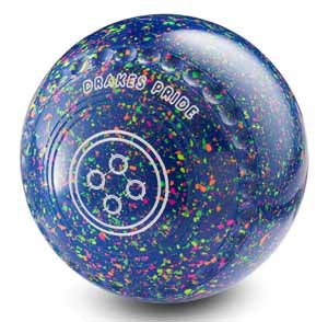 Bowls World product image of Drakes Pride fluorescent Mid Blue Harlequin