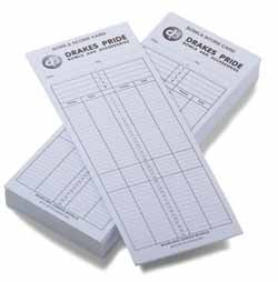 Bowls World product image of Scorecards (pack of 100) B6400