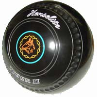 Bowls World product image of Henselite Tiger II Black Mega grip
