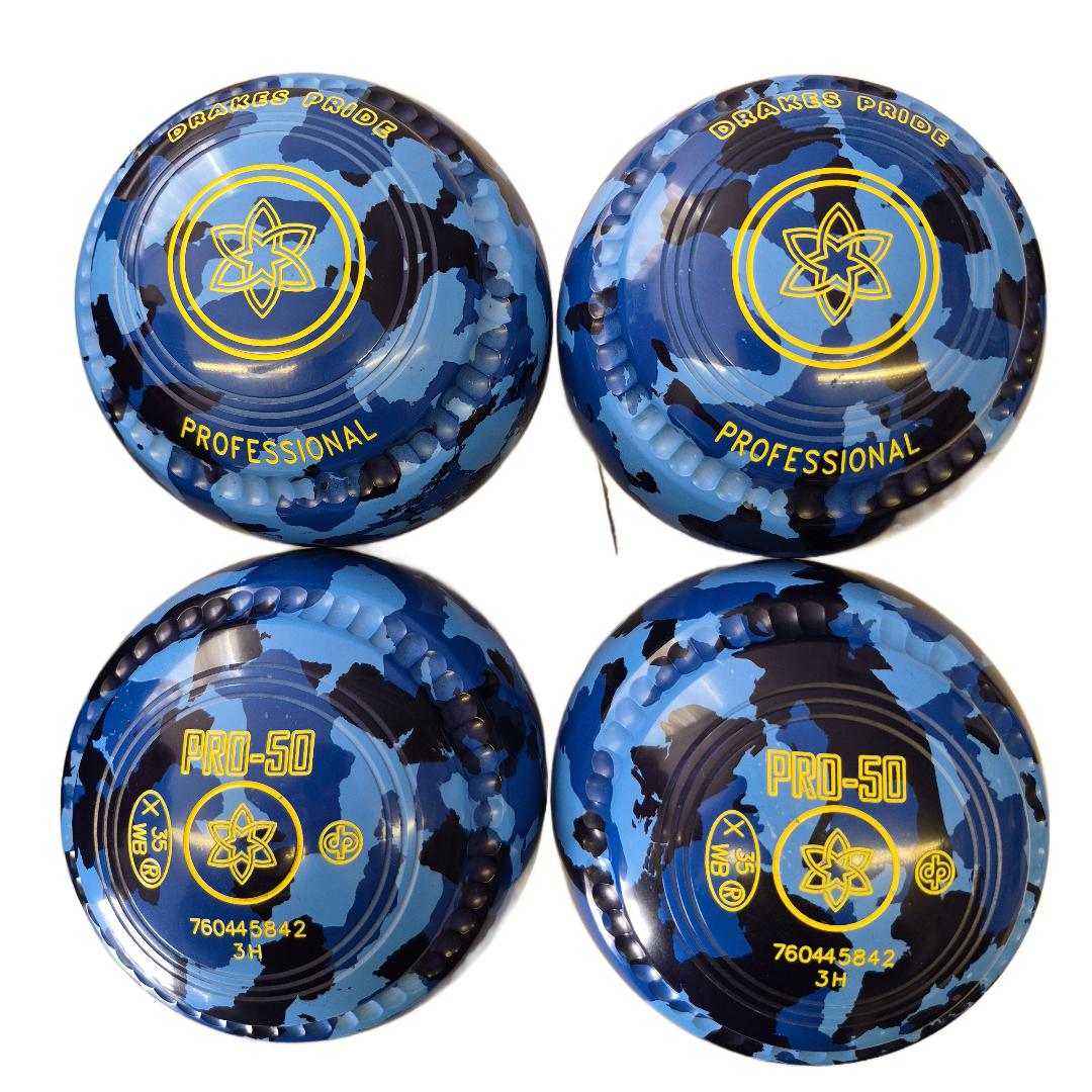 Drakes Pride PRO50 Bowls Size 3H Camo-Marine Ex. Demo.