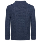 Crew Clothing Company Cable Knit Button Neck Jumper