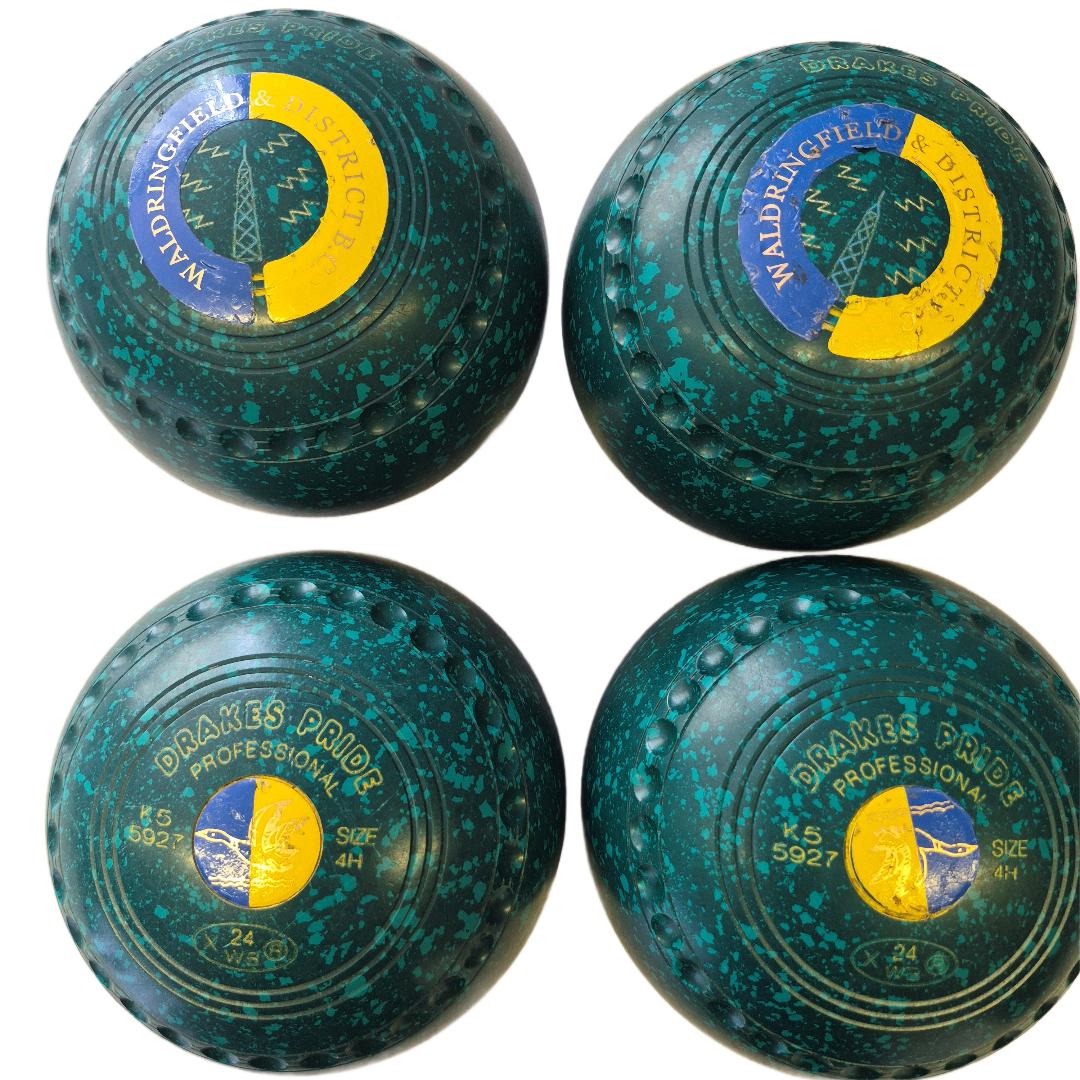 Drakes Pride Professional Bowls size 4H Green-Green