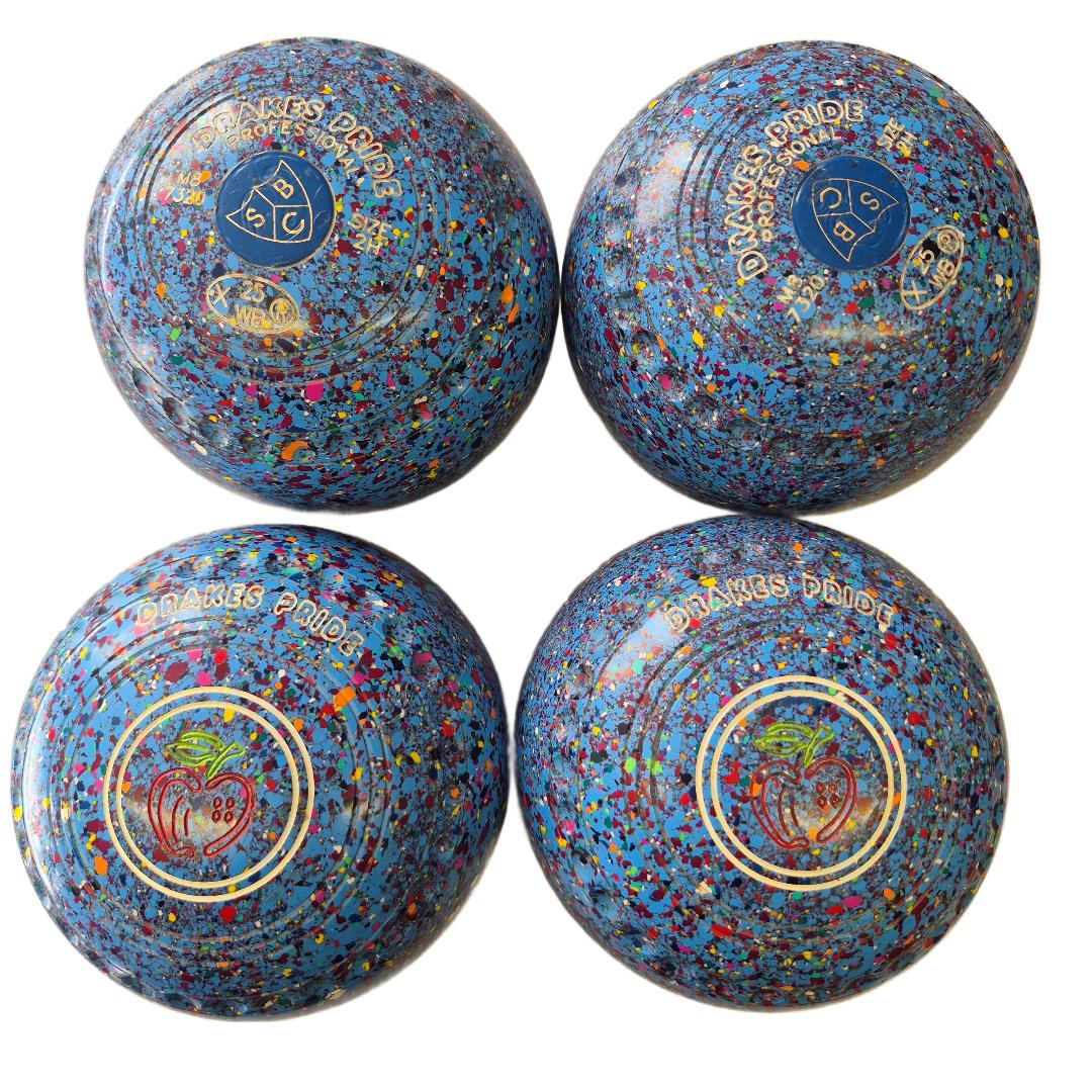 Drakes Pride Professional Bowls size 2H Mid Blue Harlequin
