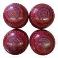 Drakes Pride Professional Bowls Size 4H maroon-red 30 dimple grip
