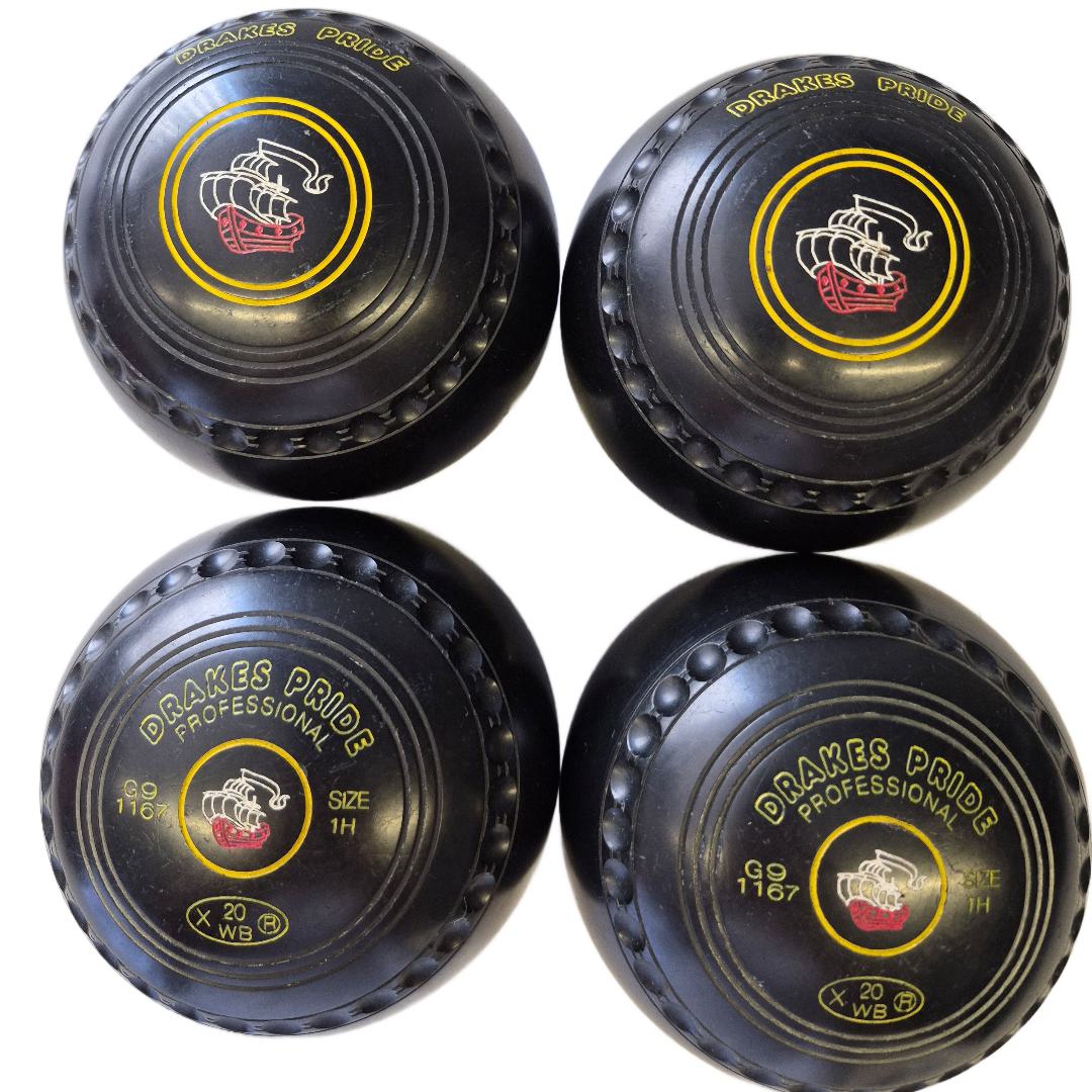 Drakes Pride Professional Bowls  Size 1H Black