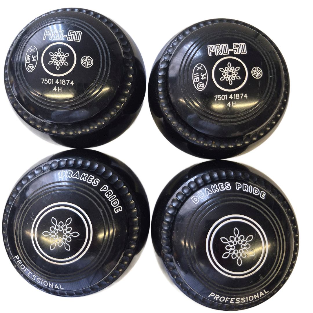 Drakes Pride professional Bowls size 4H black