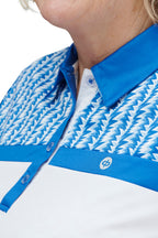 Drakes Pride Eden Wht./Blu. Ladies Blouse B7267