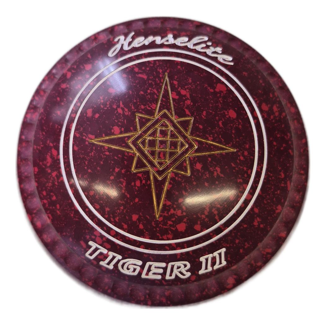 Henselite Tiger II Bowls size 2H Ruby Rich mega grip