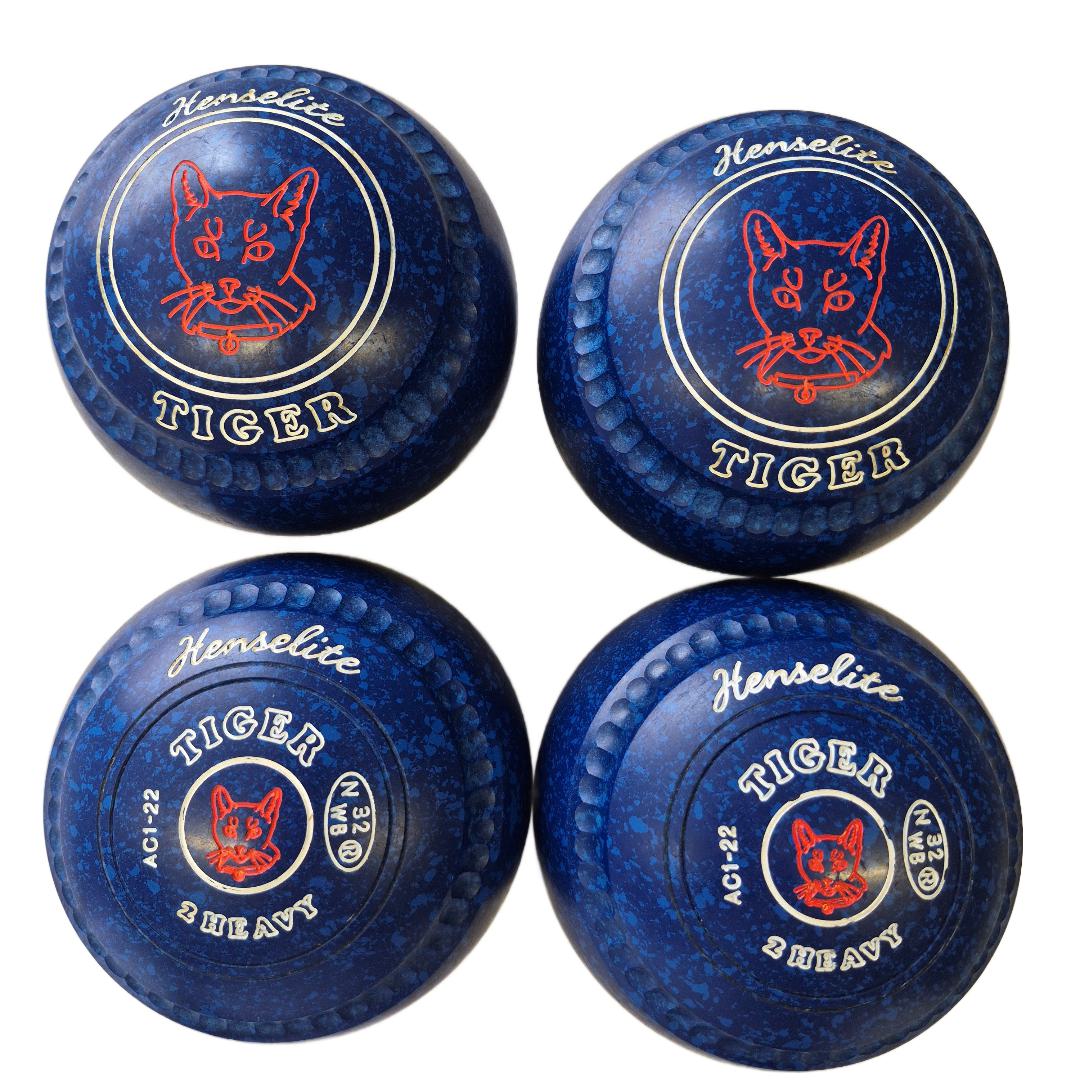 Henselite Tiger Bowls size 2H Midnight mega grip