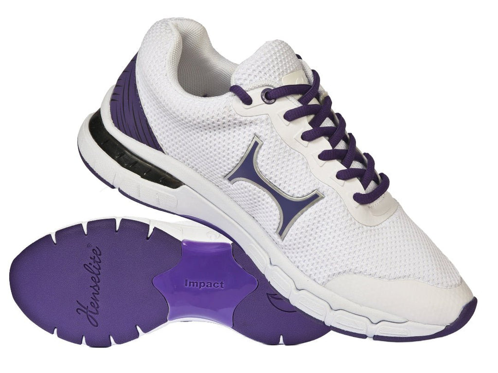 Henselite Impact Womens Bowls Shoe L500 White/Purple A40HI500 - Bowlsworld