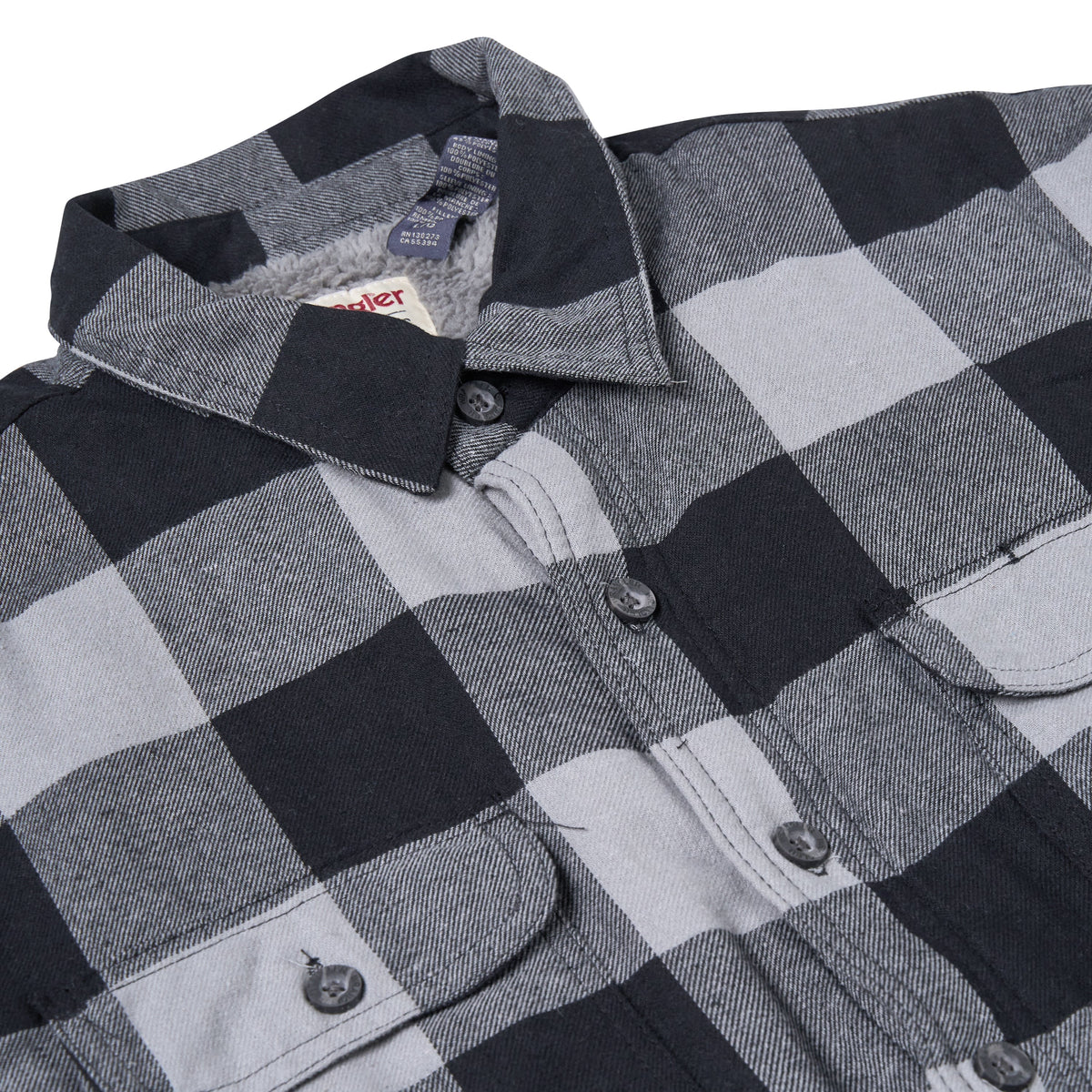 Wrangler Sherpa Lined Plaid Overshirt