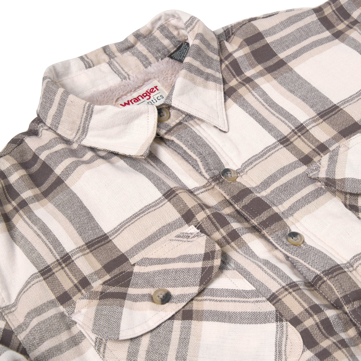 Wrangler Sherpa Lined Plaid Overshirt