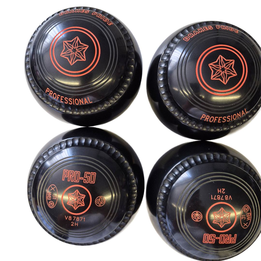 Drakes Pride Professional PRO50 Bowls size 2H Black