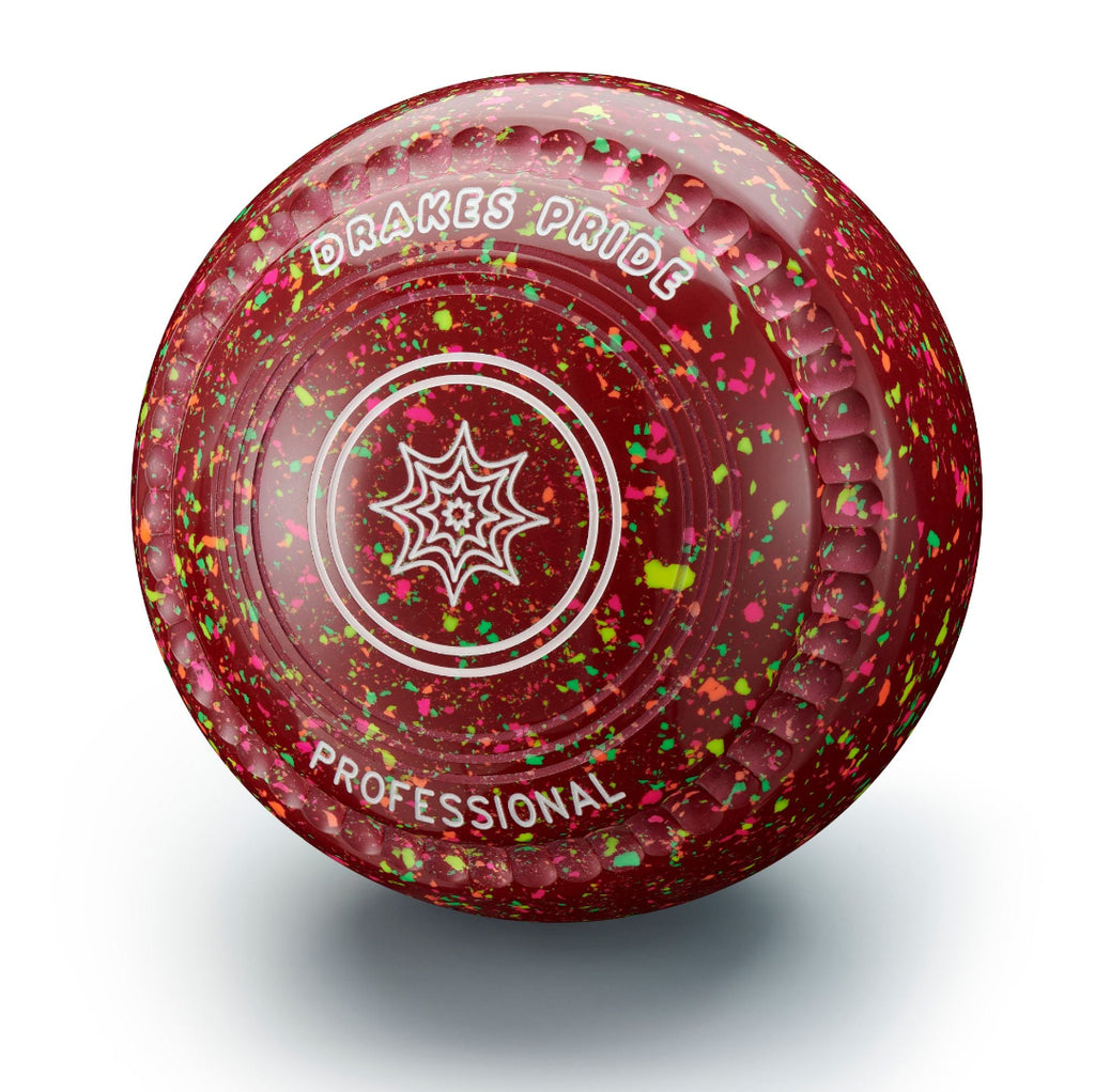 Drakes Pride Maroon Fluorescent Harlequin Bowls