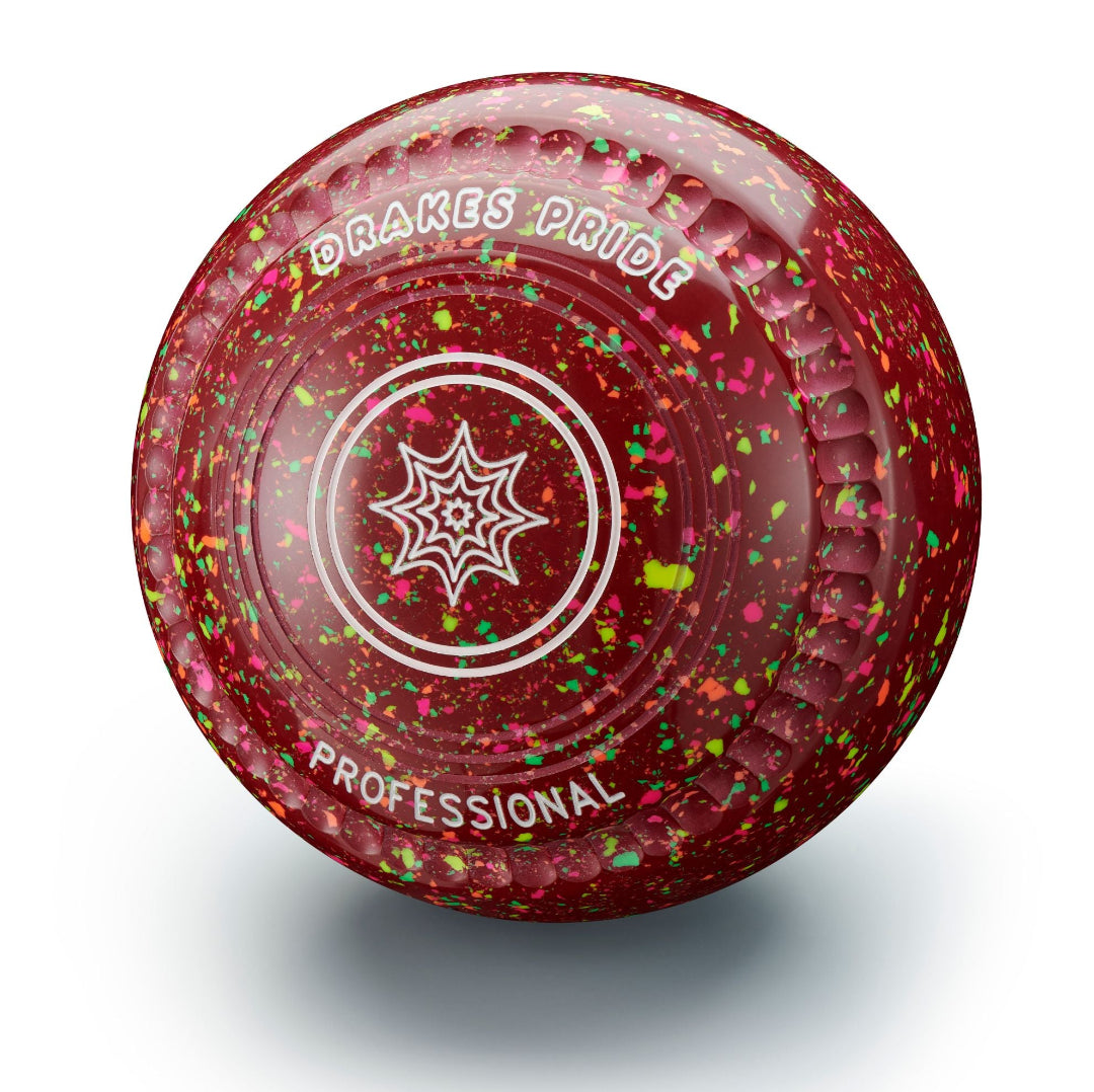 Drakes Pride Maroon Fluorescent Harlequin Bowls