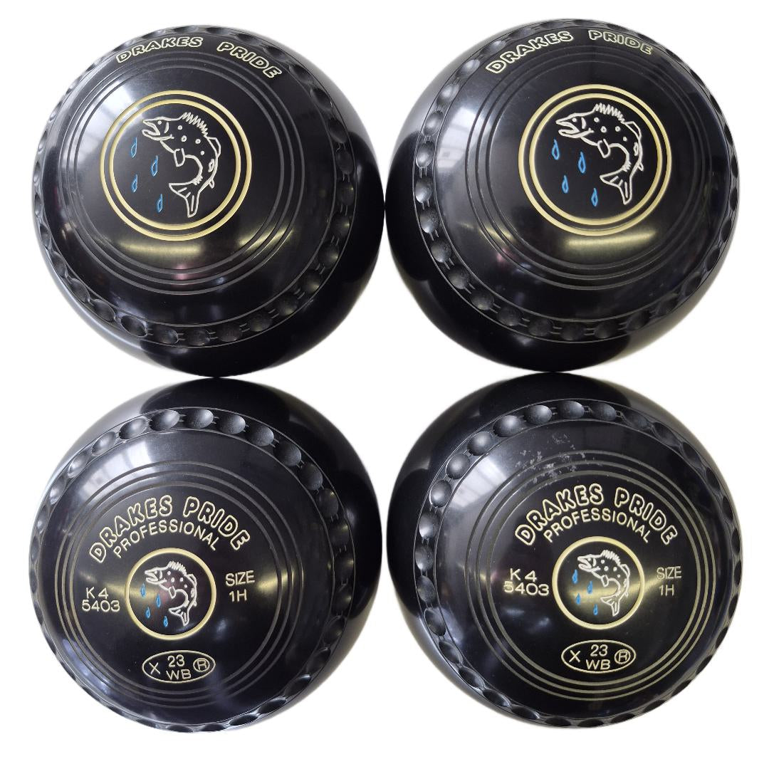 Drakes Pride Professional Bowls size 1H black