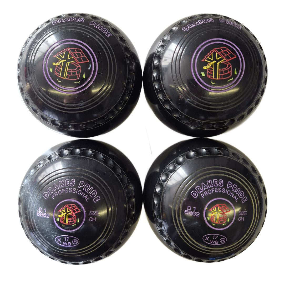 Drakes Pride Professional Bowls size 0H Black