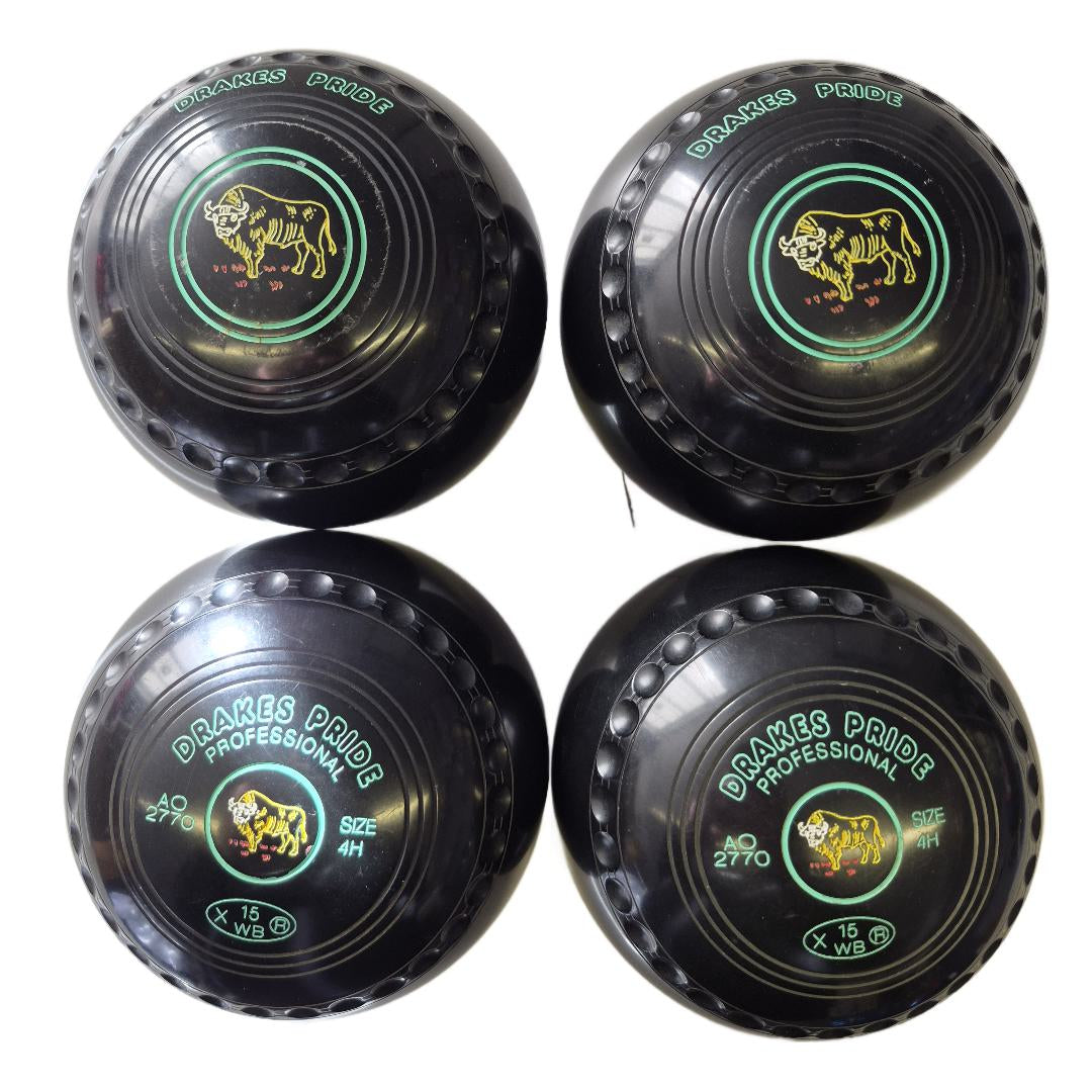 Drakes Pride Professional Bowls size 4H black