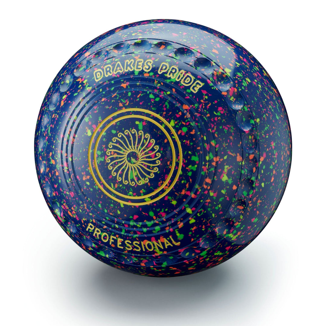 Drakes Pride Mid Blue Fluorescent Harlequin Bowls