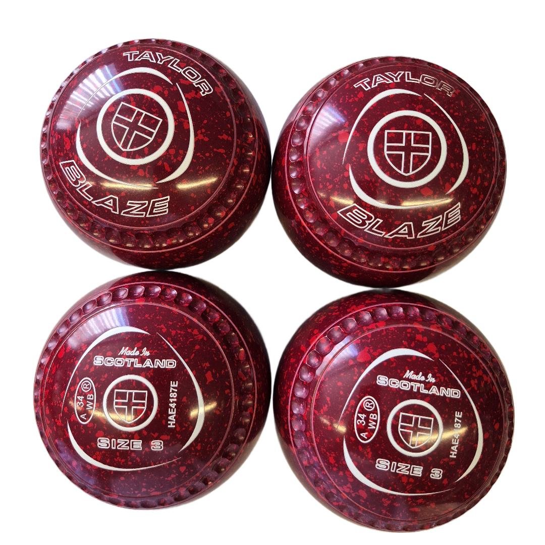 Taylor Blaze Bowls Size 3H Maroon-Red