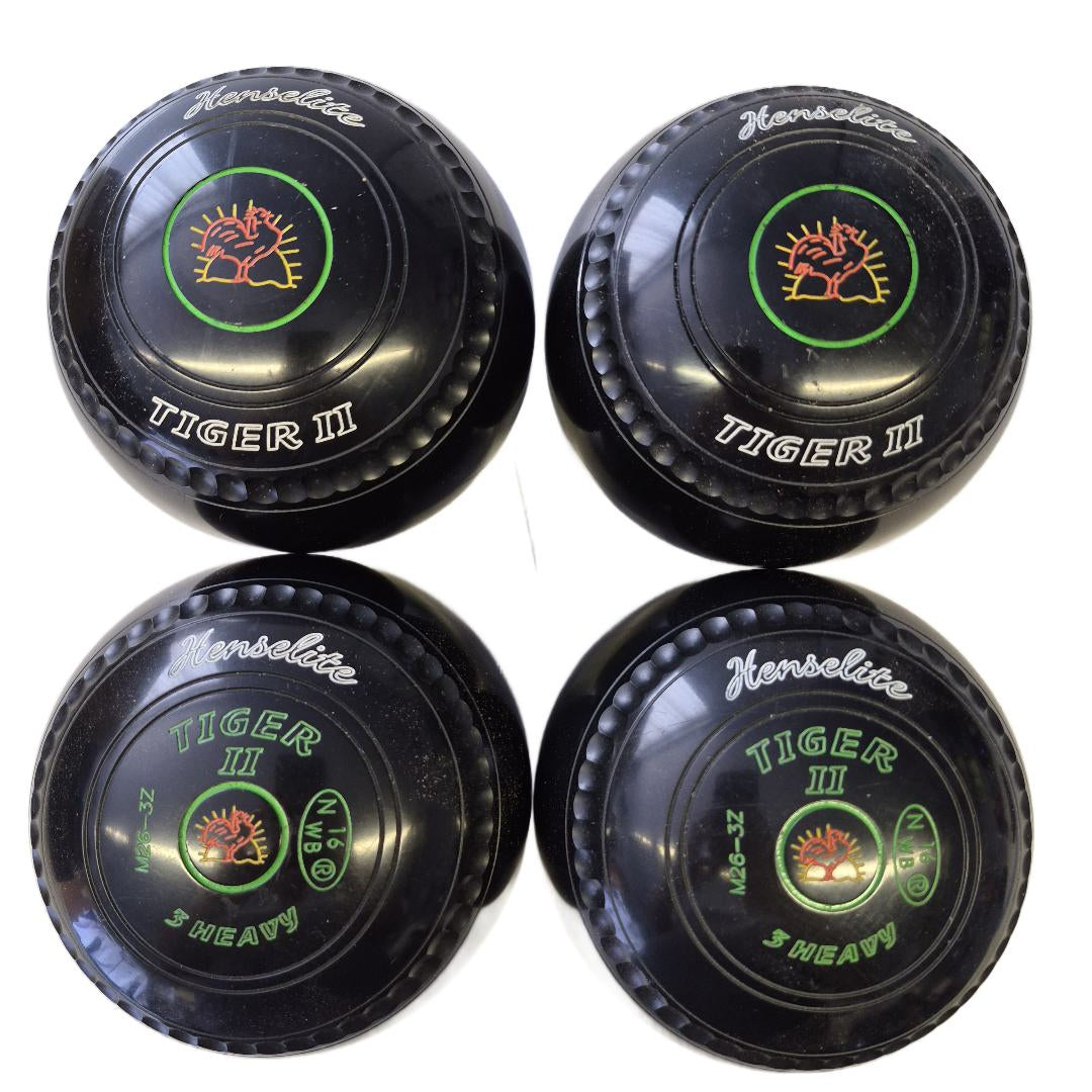 Henselite Tiger II Bowls size 3H Black