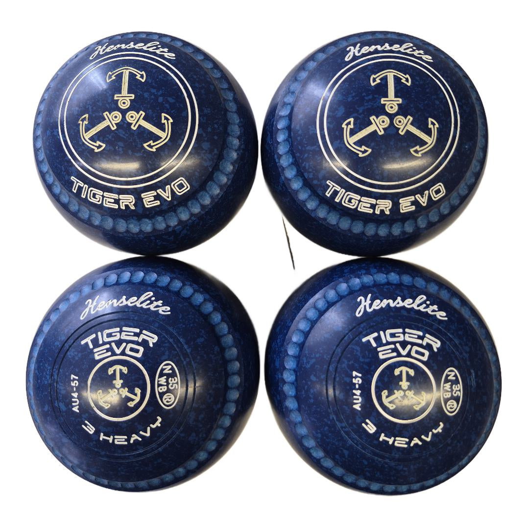 Henselite Tiger Evo Bowls size 3H Midnight Blue