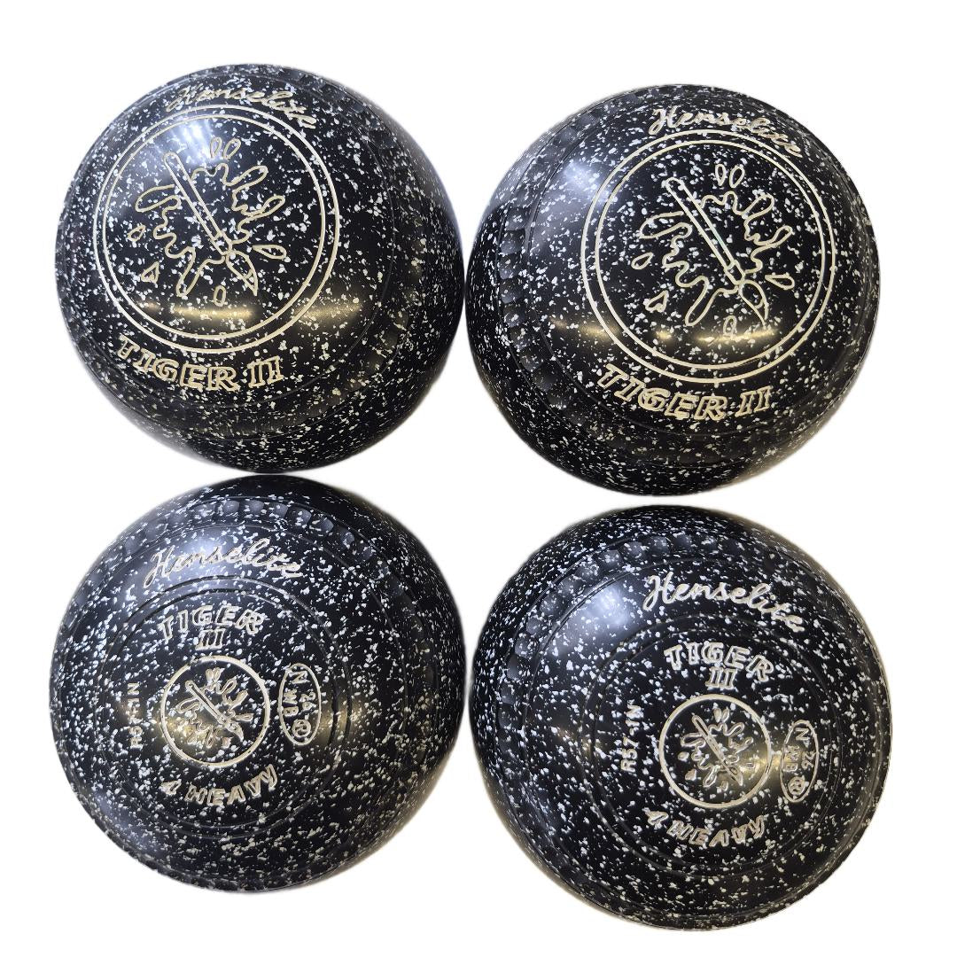 Henselite Tiger II Bowls size 4H galaxy White series c grip